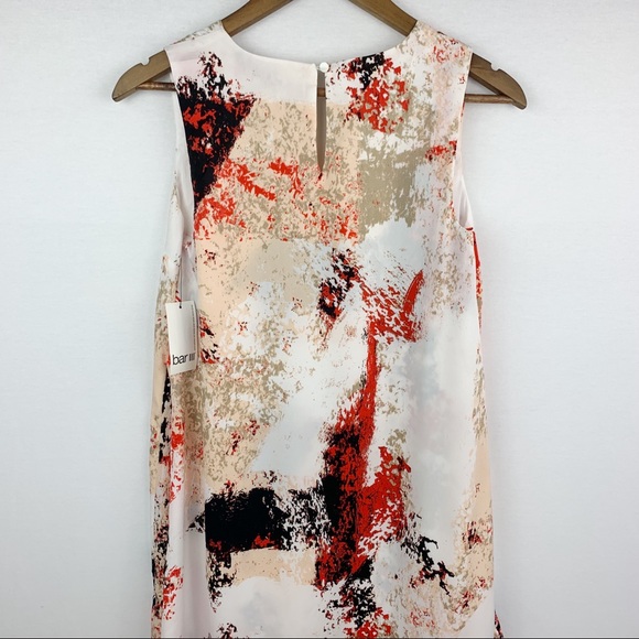 Bar III NWT Ivory Printed V Neck Midi Dress - Picture 5 of 8